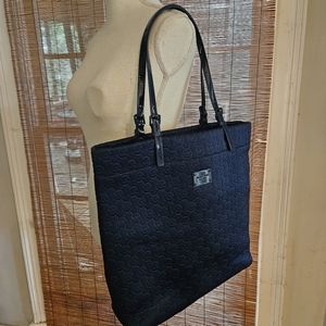 Micahel Kors Neophrene Jet Set Navy Blue Tote Large